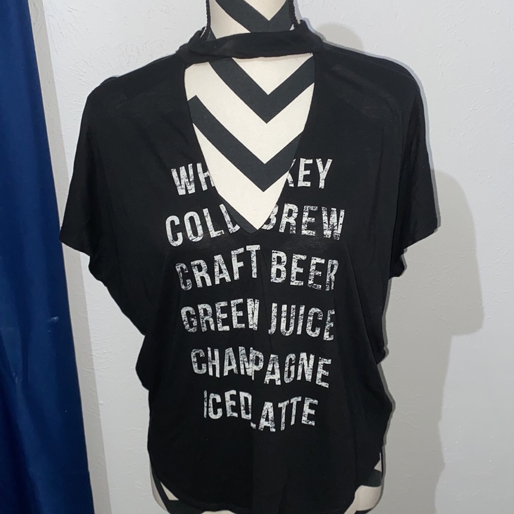 Black V Neck T-shirt